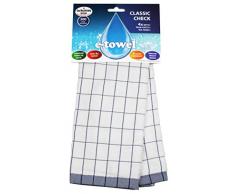 E-Cloth 8930111 Torchon à Vaisselle à Carreaux Polyamide Blanc/Bleu 60 x 40 x 0,2 cm