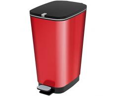 Kis 8071900 1792 01 Poubelle Chic 45 litres en Rouge, Plastique, 29x44,5x60,5 cm