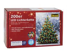 Idena 8325068 Guirlande lumineuse dextérieur multicolore 200 ampoules LED