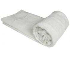 Plaid TOISON - Douceur microfibre - 100% POLYESTER - OURSON - Blanc A0 - 125 x 150