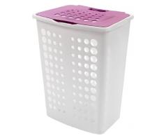 CURVER | Coffre Ã linge 60L, Translu/Violet, Laundry Hampers & Baskets, 45,4x34,1x57,1 cm