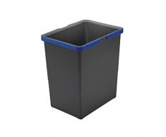 ELLETIPI Coque Box Seau avec Manche pour poubelles Ecofil H34, Gris