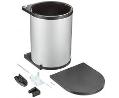 Wesco 010612-11SCA Poubelle, MÃ©tal, Argent, 34 x 38 x 27 cm (dimensions dinstallation: 34 x 47 x 28,5 cm)