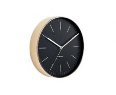 Karlsson KA5695BK Horloge Murale, Acier, Noir, Taille uniq
