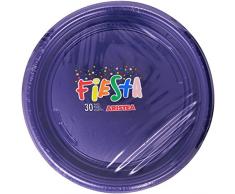 Fiesta Assiettes en Plastique Violet-30 Pièces