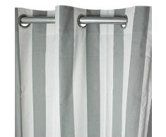 Thedecofactory Rideau à Oeillets Cote Ouest Coton (250x150cm) Gris/Ãcru