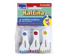 Set avec 3 des pinces Ã linge mod.KALZINA avec caoutchouc antidÃ©rapant, ensemble de 3 pinces Ã linge polyvalente en forme de pied, pour fermer enveloppe et pour lingerie art. 378 Parodi&Parodi