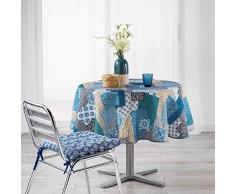 douceur dintÃ©rieur nappe ronde (0)180cm trikala bleu
