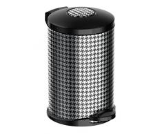 Meliconi Opera Pied de Poule Poubelle Ã PÃ©dale 14Â Lt, mÃ©tal, Multicolore, 25Â x 25Â x 41Â CM