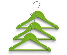 Zeller Cintre Bois, Vert, 30,5Â x 19Â x 3,5Â cm, Bois, Vert, 30.5 x 19 x 3.5 cm