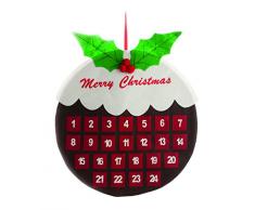 Festive Productions Motif Pudding de Noël en Feutre Calendrier de lAvent Murale â Multicolore