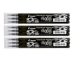 Pilot Frixion Lot de 3 recharges dencre de Rechange pour Stylo Ã Bille effaÃ§able Noir