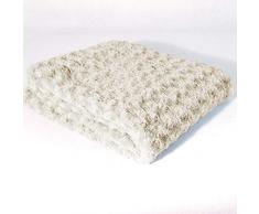 douceur dintÃ©rieur plaid 180x220cm imitation fourrure himalaya naturel