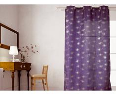 Soleil docre 031699 Strass Rideau Ã Â Oeillets Polyester Violet 140x240 cm