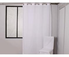 Soleil docre 031553 Panama Rideau Ã Ã âillets Coton Blanc 140 x 240 cm
