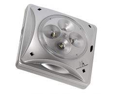 Maclean MCE124 Lampe pour parasol de jardin Lampe solaire Lampe sans fil 4LED éclairage sous parapluie