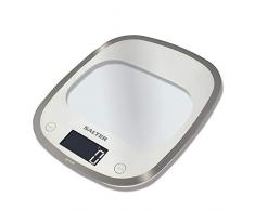 Salter 1050 WHDR Balance culinaire en verre en blanche, Transparent, Blanc