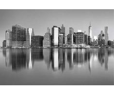 Scenolia Tableau dÃ©coratif Grand Format sur Toile Manhattan PANORAMIQUE NB 90 x 60 cm | Impression Haute qualitÃ©