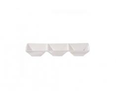 PORCELLANA Convivio Plateau rectangulaire en 3 Parties, Porcelaine, Multicolore, 0,1 x 0,1 x 0,1 cm