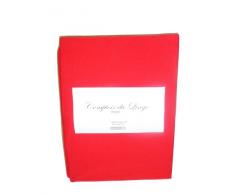 Comptoir du Linge ddh119019 Drap Housse Coton Supérieur Rouge 90 x 190 cm