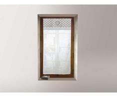 Soleil docre Brise bise brodÃ©, Coton, Gris, 90x45x1 cm