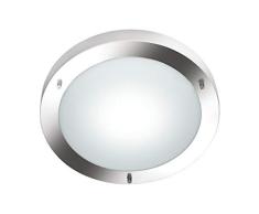 Trio 6801011-07 Plafonnier 60 W E27 Nickel DÃ©poli Verre Opal DÃ©poli
