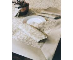 Blanc des Vosges Ombelle Nappe Ronde, Coton, Chanvre, 175x175 cm