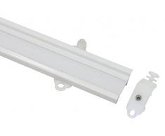 GARDINIA Support de panneaux pour tringles Ã rideaux et tringles Ã rideaux avec rails intÃ©rieurs - 60 cm - Aluminium - Blanc