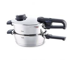 Fissler Vitavit Premium / Ensemble Autocuiseur Et Poêle, 2 Parties (4,5 + 2,5 Litres, à 22 Cm), 2 Niveaux de Cuisson, Convient Pour LInduction