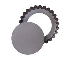 Pyrex 8013125.0 Asimetria Moule Tartelette Fond Amovible Acier Chocolat DiamÃ¨tre 10 cm Set de 4