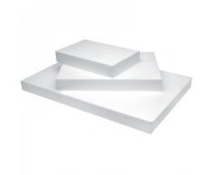 Decora polystyrène Forme rectangulaire sucette gâteau pour décoration, Blanc cassé, 20 x 30 x 5 cm