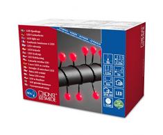 Konstsmide 3696-557 Guirlande dEclairage de Cerise Grande ExtÃ©rieur 80 LEDs 24 V Rouge CÃ¢ble Noir