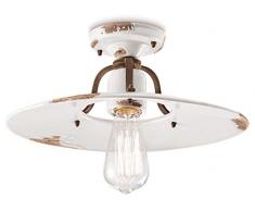 ferroluce rÃ©tro Plafonnier Country 40Â cm blanc brillant