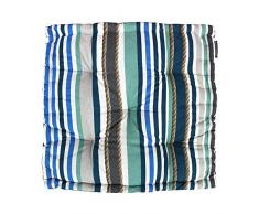 douceur dintérieur coussin de sol 60x60x10cm coton matelot bleu