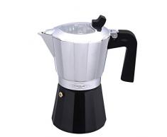 Oroley 215050400 CafetiÃ¨re Italienne 9 Tasses Compatible avec Feux Ã Induction Couvercle en Verre