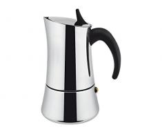 Ilsa Elly Cafetière Expresso à Induction, Acier Inoxydable 18/10, Argent, 9 Tasses