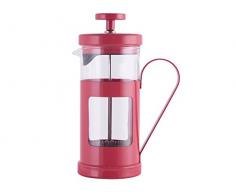La Cafetierè MN080800 Monaco Cafetière Italienne pour 8 Tasses Acier Inoxydable/Verre Rouge 30 x 20 x 15 cm