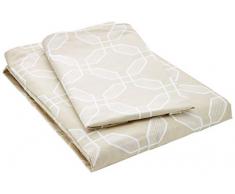 AmazonBasics Parure de lit avec housse de couette en satin, 135 x200 cm / 80 x 80 cm x 1, Octogone