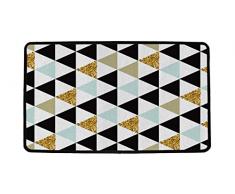Beurre Kings Doré Triangles Multifonction Tapis, Multicolore, 75 x 45 cm