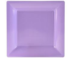 Plastella 023700LILAS Assiette, PS, Lilas, 16,5 x 16,5 x 2,2 cm