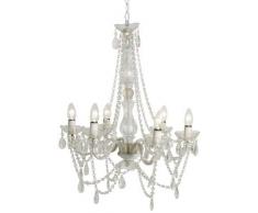 DECLIKDECO - Lustre baroque transparent 6 bras Crystal