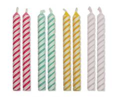 PME CA029 Lot de 24 Bougies, Plastique, Multicolore, 0,5 x 0,5 x 5,9 cm