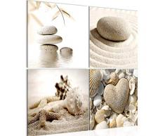 Tableau decoration murale Coquilles de Feng Shui - XXL Impression sur Toile Salon Appartment 4 Parties - prÃªt Ã accrocher - 501643a