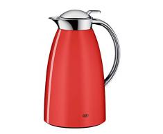 ALFI Gusto Pichet Isotherme en Acier Inoxydable Blanc Alpin, Acier Inoxydable, Rouge Vif, 1,0 Liter