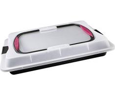 Zenker 7903 Plat à Four Special to Go avec étui transportable 42,5x29,5x7,5 cm Noir, Acier Inoxydable, 5 x 29,5 x 7,5 cm