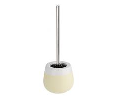 Wenko Brosse WC en céramique Malta Jaune/Blanc, 13,5 x 13,5 x 39 cm