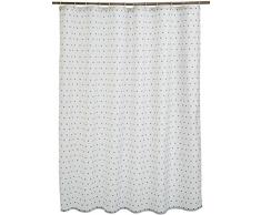 AmazonBasics TEX-SC-1818-SQ Rideau de douche en tissu imprimé - bleu (Carrés ) 180 x 180 cm