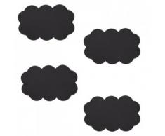 MSV 2108296 Nuages Autocollant Antidérapant Noir 4 Pièces