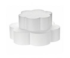 Decora en polystyrène en Forme de pétale Sucette gâteau pour décoration, Blanc cassé, Polystyrène, Ecru, 15 x 7.5 cm