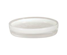 MSV 140663 Porte Savon Acrylique, PS, 2 Tons Blanc